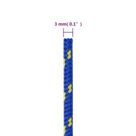 Frânghie de barcă, albastru, 3 mm, 100 m, polipropilenă, 6 image