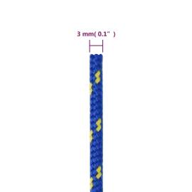 Frânghie de barcă, albastru, 3 mm, 250 m, polipropilenă, 6 image