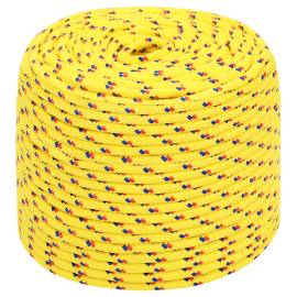 Frânghie de barcă, galben, 6 mm, 250 m, polipropilenă, 2 image