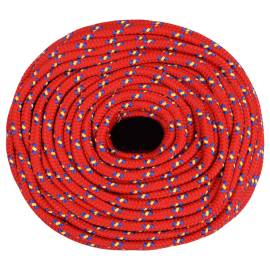 Frânghie de barcă, roșu, 10 mm, 25 m, polipropilenă, 3 image