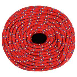Frânghie de barcă, roșu, 8 mm, 25 m, polipropilenă, 3 image