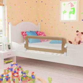Balustradă protecție pat copii, gri taupe, 102x42 cm, poliester
