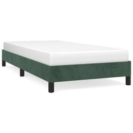 Cadru de pat, verde închis, 80x200 cm, catifea, 2 image
