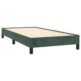 Cadru de pat, verde închis, 80x200 cm, catifea, 4 image