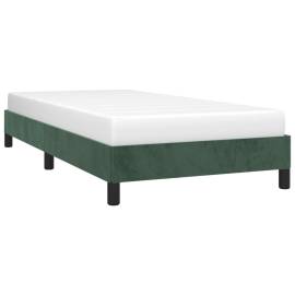 Cadru de pat, verde închis, 80x200 cm, catifea, 3 image
