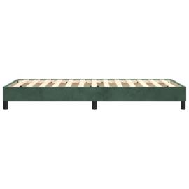Cadru de pat box spring, verde închis, 80x200 cm, catifea, 6 image