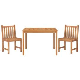 Set de masă pentru grădină, lemn masiv de tec, 3 piese, 3 image
