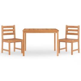 Set de masă pentru grădină, lemn masiv de tec, 3 piese, 2 image