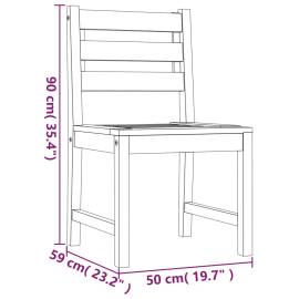 Set mobilier de grădină, 9 piese, lemn masiv de tec, 9 image