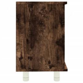 Dulap de baie, stejar fumuriu, 60x32x53,5 cm, lemn compozit, 6 image