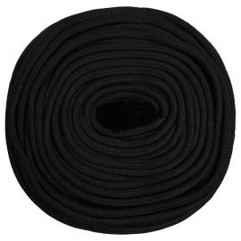 Frânghie de lucru, negru, 10 mm, 50 m, poliester, 3 image