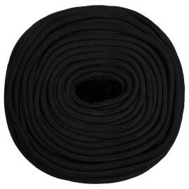 Frânghie de lucru, negru, 6 mm, 50 m, poliester, 3 image