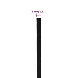 Frânghie de lucru, negru, 8 mm, 25 m, poliester, 6 image