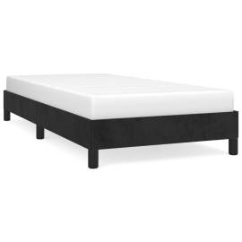 Cadru de pat, negru, 80x200 cm, catifea, 2 image