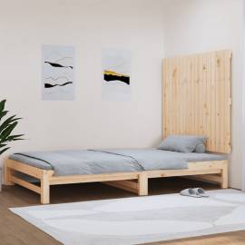Tăblie de pat pentru perete, 108x3x90 cm, lemn masiv de pin