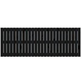 Tăblie de pat pentru perete, negru, 166x3x60 cm, lemn masiv pin, 4 image