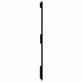 Tăblie de pat pentru perete, negru, 166x3x90 cm, lemn masiv pin, 5 image