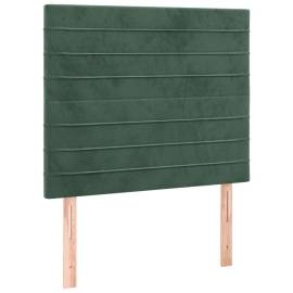 Tăblii de pat, 2 buc, verde închis, 90x5x78/88 cm, catifea, 2 image