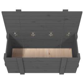 Cutie de depozitare, gri, 91x40,5x42 cm, lemn masiv de pin, 9 image