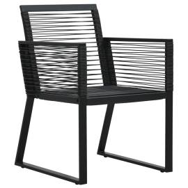 Set mobilier de grădină, 7 piese, negru, ratan pvc, 5 image