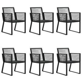 Set mobilier de grădină, 7 piese, negru, ratan pvc, 4 image