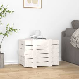 Cutie de depozitare, alb, 58x40,5x42 cm, lemn masiv de pin, 3 image
