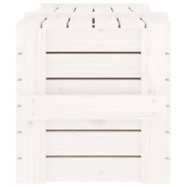 Cutie de depozitare, alb, 91x40,5x42 cm, lemn masiv de pin, 8 image