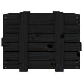 Cutie de depozitare, negru, 58x40,5x42 cm, lemn masiv de pin, 7 image