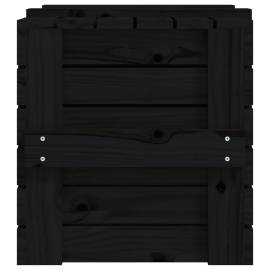 Cutie de depozitare, negru, 58x40,5x42 cm, lemn masiv de pin, 8 image