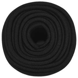 Frânghie de lucru, negru, 12 mm, 100 m, poliester, 3 image