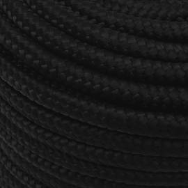 Frânghie de lucru, negru, 12 mm, 50 m, poliester, 4 image