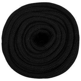 Frânghie de lucru, negru, 16 mm, 50 m, poliester, 3 image
