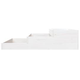 Jardinieră, alb, 107x107x27 cm, lemn masiv de pin, 5 image