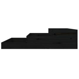 Jardinieră, negru, 107x107x27 cm, lemn masiv de pin, 5 image
