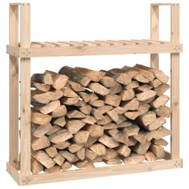 Rastel pentru lemne de foc, 110x35x108,5 cm, lemn masiv de pin, 4 image