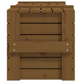 Cutie de depozitare, maro miere, 91x40,5x42 cm, lemn masiv pin, 8 image