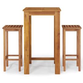 Set mobilier de grădină, 3 piese, lemn masiv de acacia, 2 image