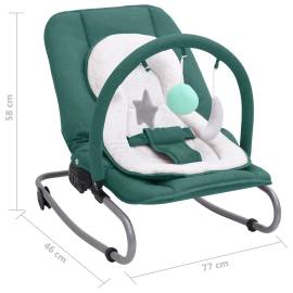Balansoar pentru bebeluși, verde, oțel, 8 image