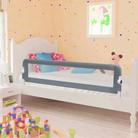 Balustradă de protecție pat copii, gri, 120 x 42 cm, poliester