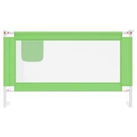 Balustradă de protecție pat copii, verde, 140x25 cm, textil, 3 image