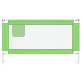 Balustradă de protecție pat copii, verde, 150x25 cm, textil, 3 image