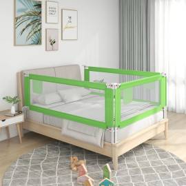 Balustradă de protecție pat copii, verde, 190x25 cm, textil