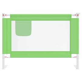 Balustradă de protecție pat copii, verde, 90x25 cm, textil, 3 image