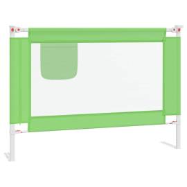 Balustradă de protecție pat copii, verde, 90x25 cm, textil, 2 image