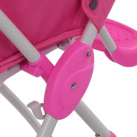 Scaun de masă înalt pentru copii, roz și alb, 8 image