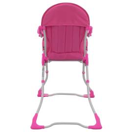 Scaun de masă înalt pentru copii, roz și alb, 5 image