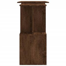 Birou de colț, stejar maro, 200x50x76 cm, lemn prelucrat, 7 image