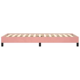 Cadru de pat, roz, 80x200 cm, catifea, 6 image