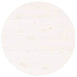 Măsuță de cafea, alb, Ø 45x40 cm, lemn masiv de pin, 6 image