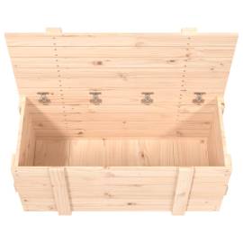 Cutie de depozitare, 91x40,5x42 cm, lemn masiv de pin, 9 image